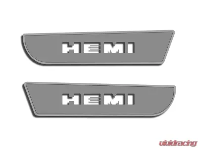 American Car Craft 2Pc Brushed Stainless Steel Front Door Badges Dodge Charge | Chrysler 300 2011-2013 - ACC-331007