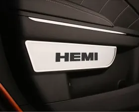 American Car Craft 2Pc Black Carbon Fiber Front Door Badges w/HEMI Inlay Dodge Charge | Chrysler 300 2011-2013