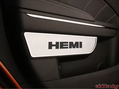 American Car Craft 2Pc Brushed Black Front Door Badges w/HEMI Inlay Dodge Charge | Chrysler 300 2011-2013 - ACC-331008-BBLK