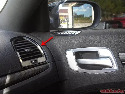American Car Craft Outer Polished/Brushed Stainles Steel A/C Vent Trim Chrysler 300 2011-2018 - ACC-331019