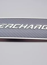 American Car Craft Carbon Fiber Stainless Steel Supercharged Front Door Badges Dodge Charger 2011-2018                                     - ACC-331043 - Image 2