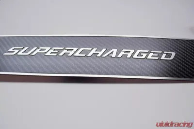 American Car Craft Carbon Fiber Stainless Steel Supercharged Front Door Badges Dodge Charger 2011-2018 - ACC-331043