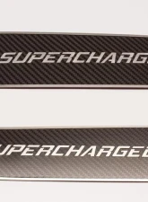 American Car Craft Carbon Fiber Stainless Steel Supercharged Front Door Badges Dodge Charger 2011-2018                                     - ACC-331043 - Image 3