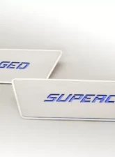 American Car Craft 2Pc Black Solid Front Door Badges Supercharged Dodge Charger 2011-2018                                     - ACC-331045-SBLK - Image 3