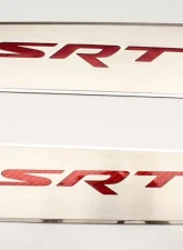 American Car Craft Black Carbon Fiber Polished Trim SRT Front Door Badges Dodge Charger 2011-2018                                     - ACC-331046-BLK - Image 3