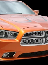 American Car Craft 4Pc Polished Stainless Steel Upper Front Grille Overlays Dodge Charger 2011-2013                                     - ACC-332005 - Image 2