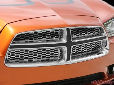 American Car Craft 4Pc Polished Stainless Steel Upper Front Grille Overlays Dodge Charger 2011-2013 - ACC-332005