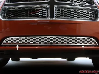 American Car Craft 1Pc Polished Stainless Lower Front Grillle Overlay Dodge Charger 2011-2013 - ACC-332006