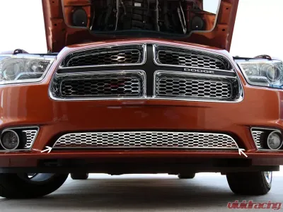 American Car Craft 1Pc Polished Stainless Lower Front Grillle Overlay Dodge Charger 2011-2013 - ACC-332006