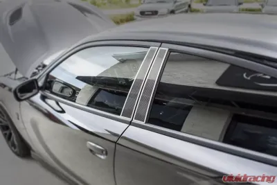 American Car Craft Brushed Trim Carbon Fiber Door Pillar Plate Dodge Charger 2011-2018 - ACC-332010