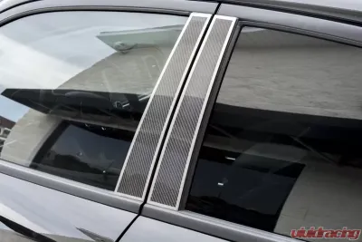 American Car Craft Brushed Trim Carbon Fiber Door Pillar Plate Dodge Charger 2011-2018 - ACC-332010