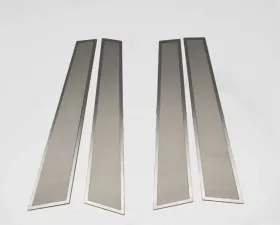 American Car Craft 4Pc Brushed Stainless Steel Door Pillar Trim Kit Dodge Charger 2011-2018