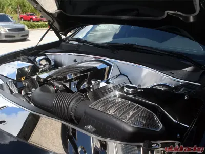 American Car Craft Brushed Stainless Steel Custom False Firewall Dodge Charger | Chrysler 300 5.7L 2009-2018 - ACC-333017