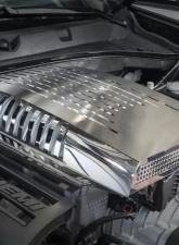 American Car Craft Brushed/Polished Stainless Steel Plenum/Supercharger Engine Cover Dodge Challenger | Charger 2015-2023                                     - ACC-333024 - Image 3