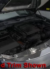 American Car Craft 2 Pc Polished Stainless Carbon Fiber Front Header Plate Kit Dodge Charger 2015-2020                                     - ACC-333031 - Image 2