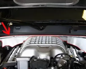 American Car Craft Polished Stainless Steel False Firewall Dodge Challenger | Charger 2015-2019