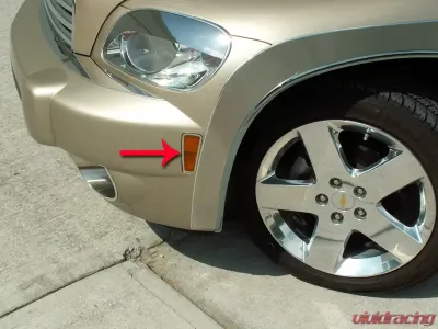 American Car Craft 2Pc Polished Stainless Steel Front Marker Light Trim Chevrolet HHR 2006-2012 - ACC-422003