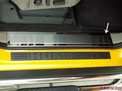 American Car Craft 2Pc Polished Stainless w/Brushed Insert Front Inner Door Sills Hummer H2 2003-2007 - ACC-491004