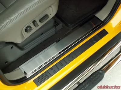 American Car Craft 2Pc Polished Stainless w/Brushed Insert Front Inner Door Sills Hummer H2 2003-2007 - ACC-491004