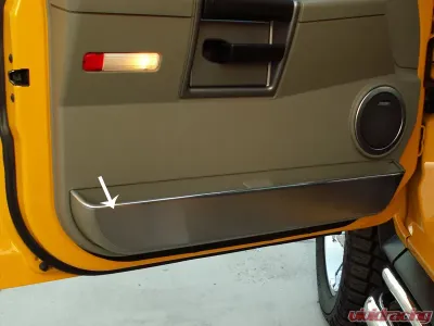 American Car Craft 4Pc Front & Rear Brushed Stainless Steel Door Guards Hummer H2 2003-2007 - ACC-491006