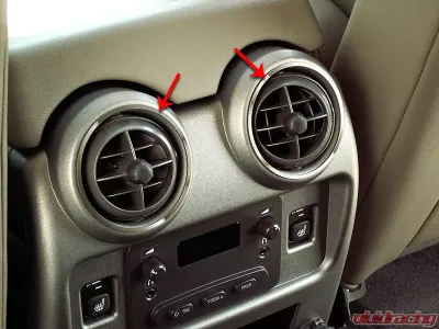 American Car Craft 2Pc Rear Polished Stainless Steel AC Vent Rings Hummer H2 2003-2007 - ACC-491017