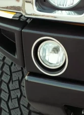 American Car Craft 4Pc Polished Stainless Steel Driving Light Trim Rings Hummer H2 2003-2013                                     - ACC-492001 - Image 3