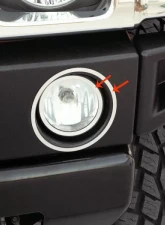 American Car Craft 4Pc Polished Stainless Steel Driving Light Trim Rings Hummer H2 2003-2013                                     - ACC-492001 - Image 2