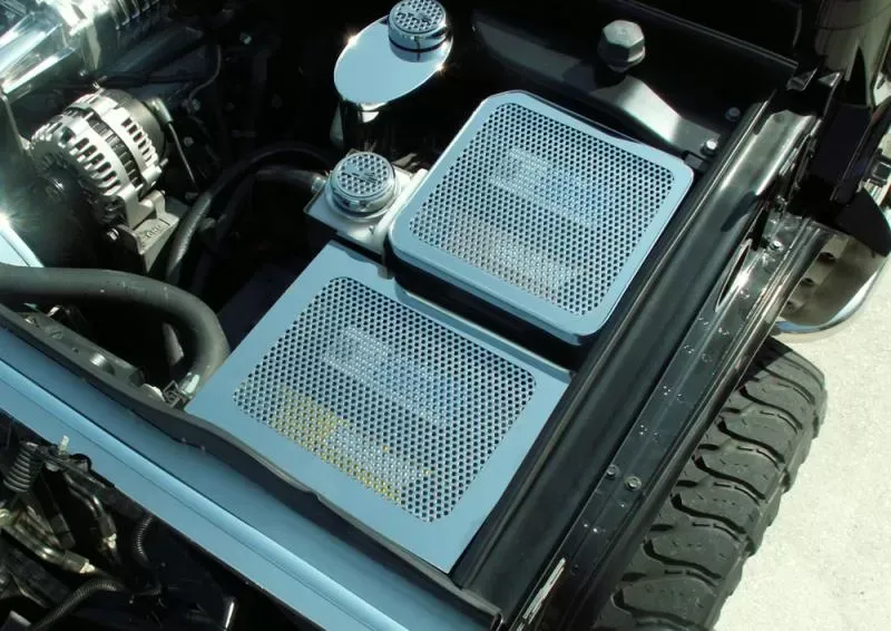 American Car Craft Perforated Stainless Steel Battery Cover Hummer H2 2003-2007 - ACC-493003