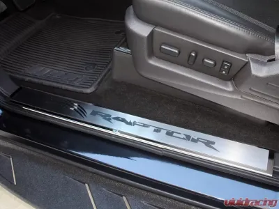 American Car Craft 2Pc Brushed/Polished Stainless Steel Front Door Sills Outer Ford Raptor 2010-2014 - ACC-771023