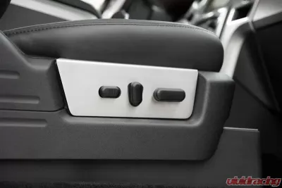American Car Craft 2Pc Brushed Stainless Steel Seat Control Side Panel Trim Ford F-150 | Raptor 2010-2014 - ACC-771026