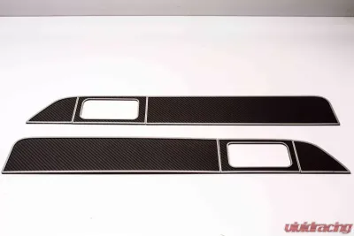 American Car Craft 6Pc Stainless Steel/Carbon Fiber Front Door Inserts Ford F-150 | Raptor 2009-2014 - ACC-771034