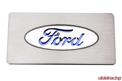 American Car Craft Yellow Carbon Fiber Stainless Steel Ford Logo Glove Box Trim Ford Raptor 2009-2014 - ACC-771035-YLW