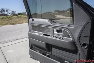 American Car Craft 2Pc Carbon Fiber Front Door Panel Inserts Ford Raptor | F-150 2009-2014 - ACC-771044