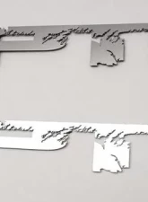 American Car Craft 2Pc 12" Polished Stainless Steel Raptor Badges Ford Raptor 2010-2014                                     - ACC-771046 - Image 3