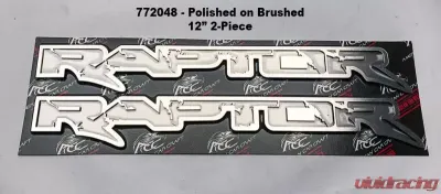 American Car Craft 12" Stainless Steel Raptor Deluxe Emblem Ford Raptor 2010-2014 - ACC-771048