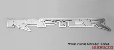 American Car Craft 12" Stainless Steel Raptor Deluxe Emblem Ford Raptor 2010-2014 - ACC-771048