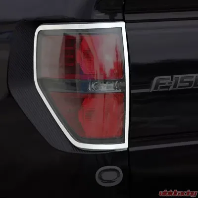 American Car Craft 2Pc Brushed Stainless Steel Rear Taillight Trim Rings Ford F-150 | Raptor 2009-2014 - ACC-772002
