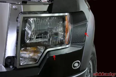 American Car Craft 2Pc Carbon Fiber Wrap Carbon Fiber Headlight Trim Ford Raptor 2010-2014 - ACC-772003