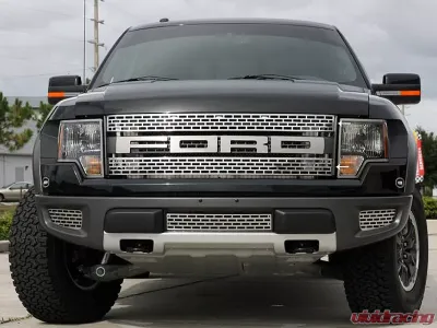 American Car Craft 2Pc Brushed Stainless Steel Upper Front Grille Ford Raptor 2010-2014 - ACC-772007