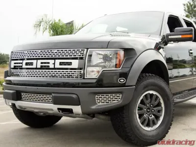 American Car Craft 2Pc Polished Stainless Steel Upper Front Grille Ford Raptor 2010-2014 - ACC-772008