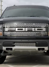 American Car Craft 3Pc Polished Stainless Steel Upper Front Grille Ford Raptor 2010-2014                                     - ACC-772010 - Image 3