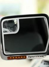 American Car Craft 4Pc Brushed Stainless Etched Raptor Side View Mirror Trim Ford Raptor 2010-2014                                     - ACC-772011 - Image 2