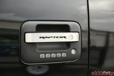 American Car Craft 4Pc Brushed Stainless Steel Front Door Handle Pull Plates Ford Raptor 2010-2014 - ACC-772014