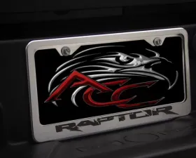 American Car Craft Brushed Stainless License Plate Frame Ford Raptor