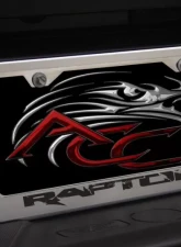 American Car Craft Brushed Stainless License Plate Frame Ford Raptor                                     - ACC-772017 - Image 3