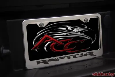 American Car Craft Brushed Stainless License Plate Frame Ford Raptor - ACC-772017