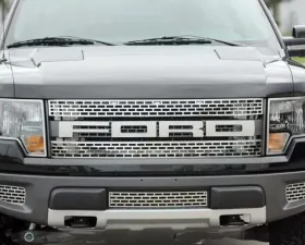American Car Craft 4Pc Polished Stainless Steel Front Grille Ford Raptor 2010-2014