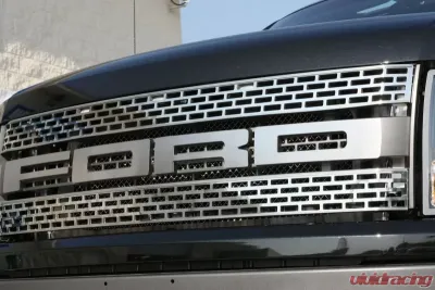 American Car Craft 4Pc Brushed Stainless Steel Front Grille Ford Raptor 2010-2014 - ACC-772019