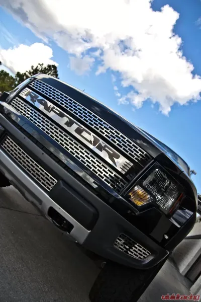American Car Craft Stainless Steel Front Grille Polished w/Black Raptor Insert Ford Raptor 2010-2014 - ACC-772022