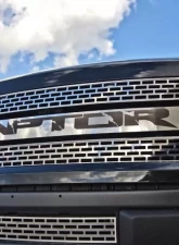 American Car Craft Stainless Steel Front Grille Polished w/Black Raptor Insert Ford Raptor 2010-2014                                     - ACC-772022 - Image 2